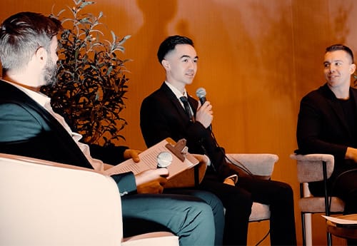 William Kabrall speaking on an industry panel